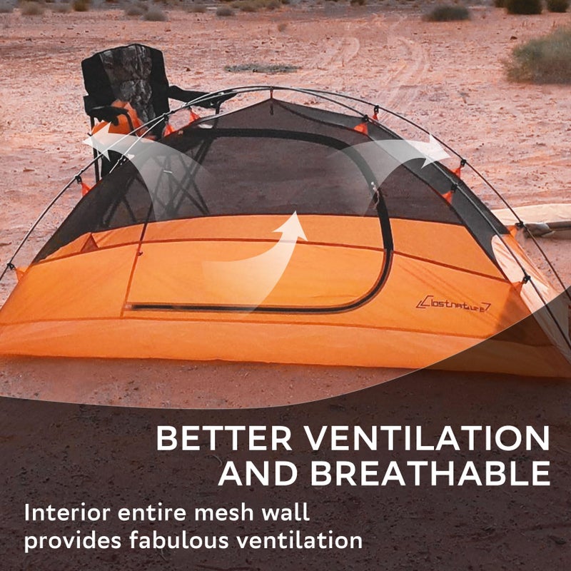 Clostnature 1 Person Tent for Backpacking - Ultralight One Person Backpacking Tent, Hiking Tents for One Man, Solo, Single Person - Image 3